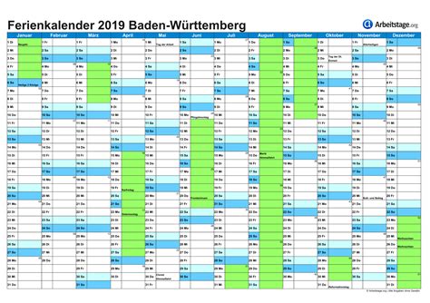 Anzahl der arbeistage, ferientage und feiertage pro monat und pro jahr. Kalender Schulferien Baden Württemberg 2020 | Kalender ...