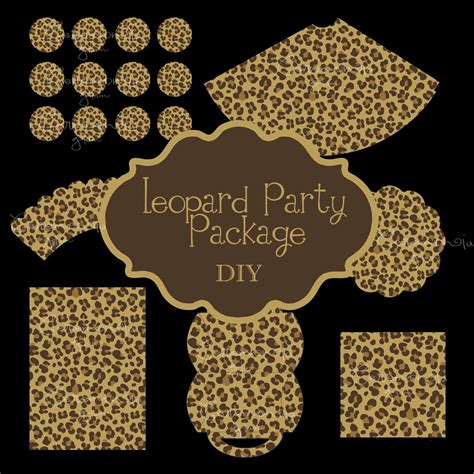 Diy Leopard Party Package Leopard Party Cat Birthday Party
