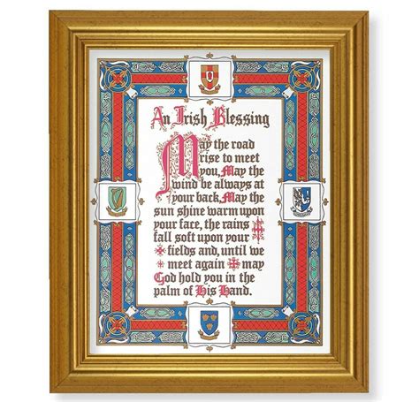 Irish Blessing Gold Framed Art Buy Religious Catholic Store