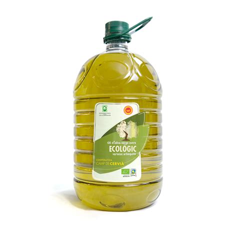 aceite de oliva virgen extra ecològico 5 l camp de cervià