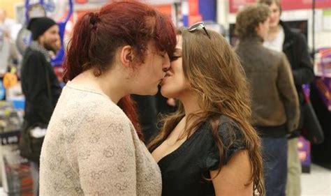 sainsbury s kiss in protest held at store after lesbians asked to leave for kissing uk