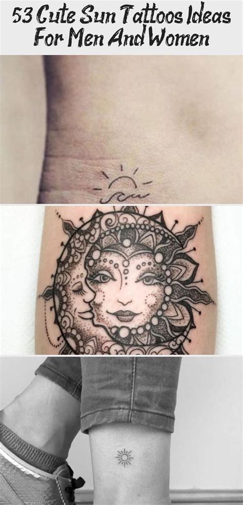 53 Cute Sun Tattoos Ideas For Men And Women Tattoos And Body Art In