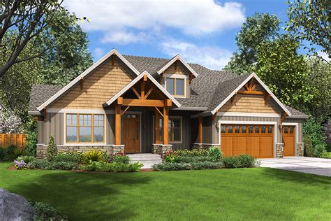 This living room is open. Rugged Craftsman House Plan with Upstairs Game Room ...
