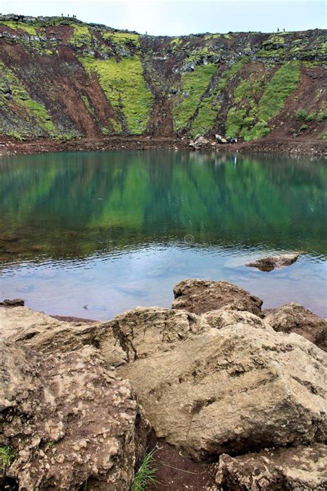 Kerid The Volcanic Crater With Lake In Iceland Stock Photo Image Of