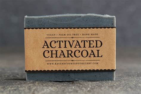 Activated Charcoal Soap Unscented Vegan Soap Handmade In The Uk