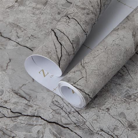 Hode Grey Marble 60cmx5m Peel And Stick Self Adhesive Wallpaper Kitchen