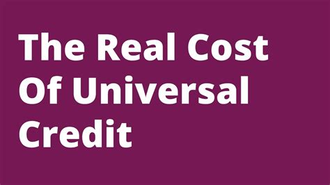 The Real Cost Of Universal Credit Youtube