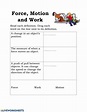 Forces And Motion Worksheet