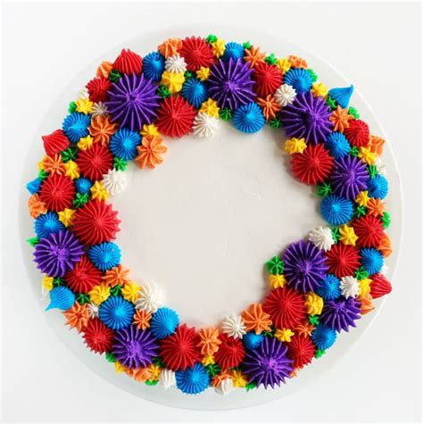 See more ideas about cupcake cakes, cake, cake decorating. Rainbow Open Star Tip Cake | i am baker