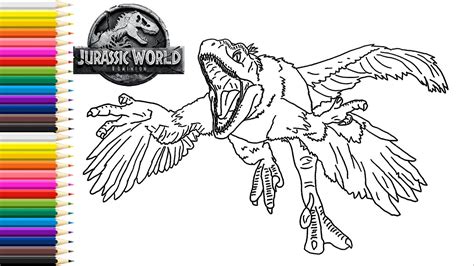 How to draw Pyroraptor from Jurassic World Dominion | Coloring pages