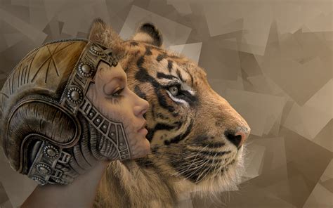 Fantasy Tiger Animal Predator Art Artistic Wallpapers