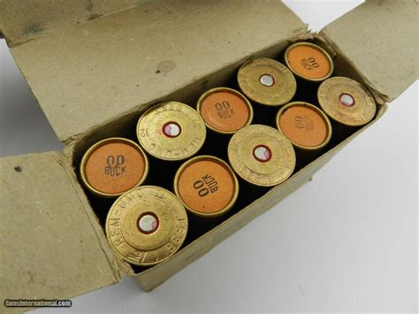 Collectible Ammo Us M19 Brass Shotshells 00 Buck Remington