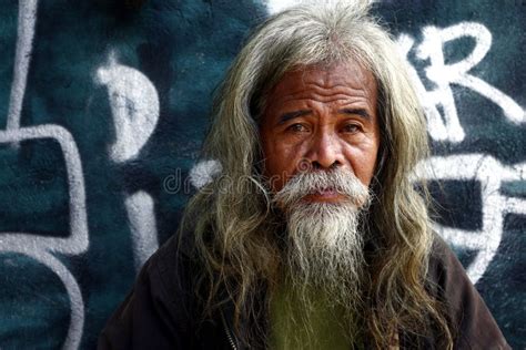 Senior Filipino Man With Gray Head And Facial Hair Editorial Stock Image Image Of Face Gray