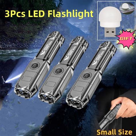 Powerful Led Flashlight Giant Bright Tactical Flashlights Rechargeable