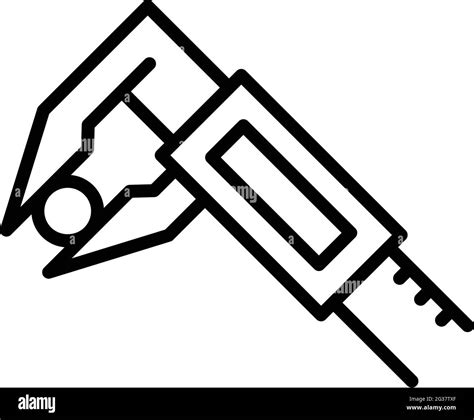 Micrometer Icon Outline Micrometer Vector Icon For Web Design Isolated