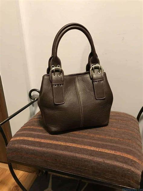 Tignanello Genuine Pebble Leather Medium Brown Purse Hand Bag Remijewels