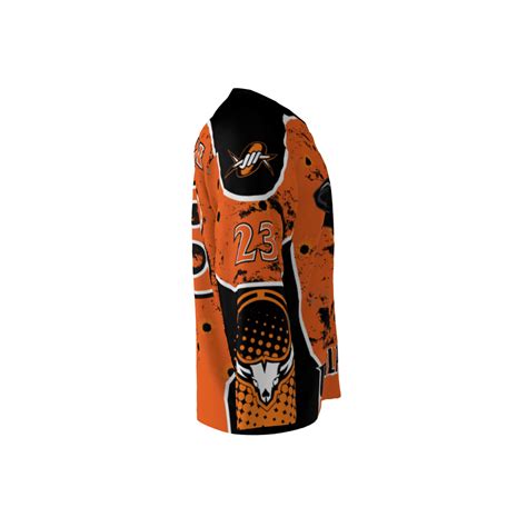 Outlaws Orange Dye Sublimated Custom Hockey Jersey You Can Customize