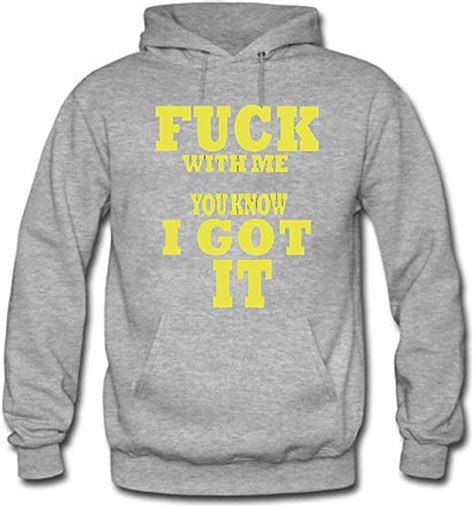 Fuck With Me You Know I Got It Womens Long Sleeve Cotton Hoodie At