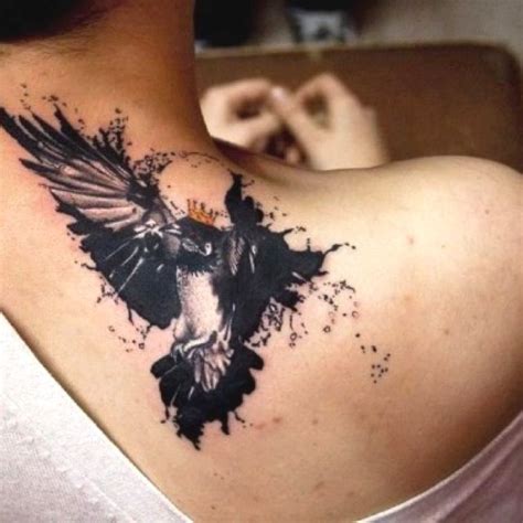 It's a small tattoo design, but it covers most of the back. 30 Spectacular Black Bird Tattoo Designs | Amazing Tattoo ...