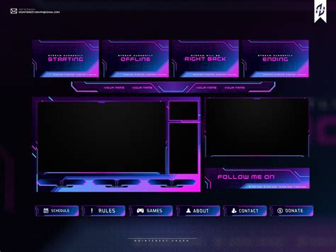 Neon Purple Twitch Layout By Onocreative On Dribbble