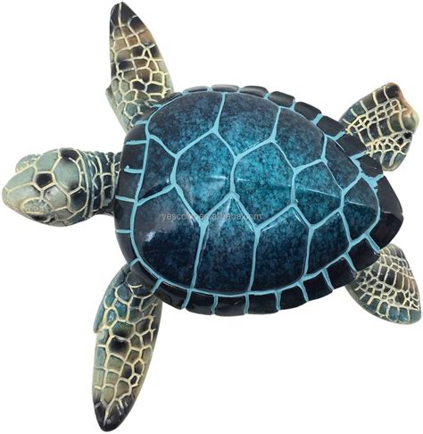 Blue Sea Turtle Resin Figurine For Indoor Outdoor Decor Buy Sea