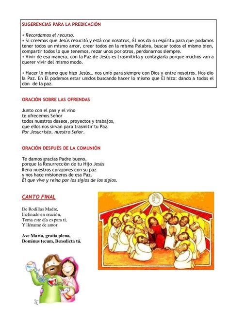 GuiÓn Misa Para NiÑos El Domingo 2º De Pascua Ciclo A Dia 23 De Abr