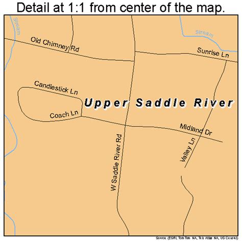 Upper Saddle River New Jersey Street Map 3475140