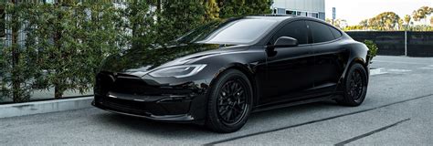 Solid Black Tesla Model S Plaid Unplugged Performance Carbon Ceramic