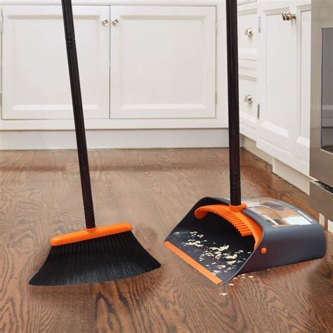 Dust Pan And Broomdustpan Cleans Broom Combo With 54 Long Handle For