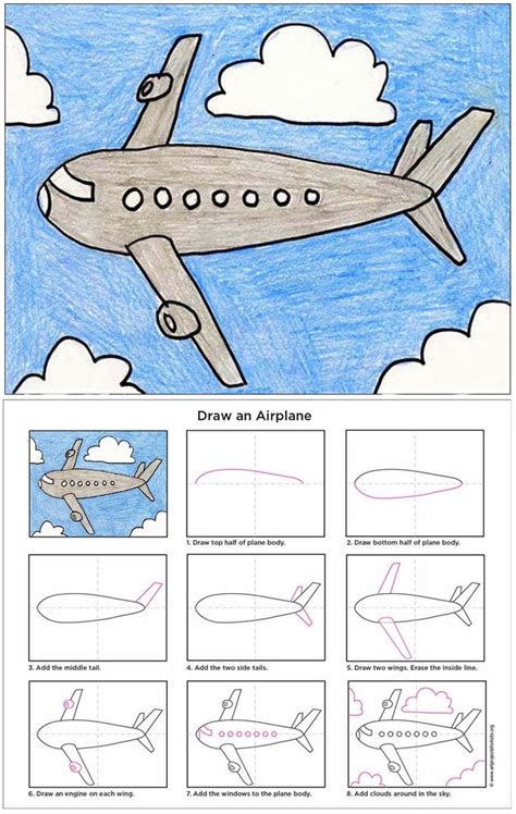 Here presented 55+ aeroplane drawing for kid images for free to download, print or share. How to Draw an Airplane - ART PROJECTS FOR KIDS | K-ELA ...