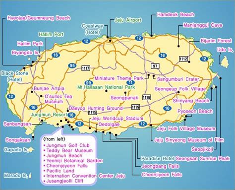 Jeju island english map jpeg file 2016 year look at korea. Jungle Maps: Tourist Map Of Jeju Island