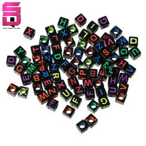 Beads Letters Alphabet Beam Mute Alphabet Beads Square Lettering Beads