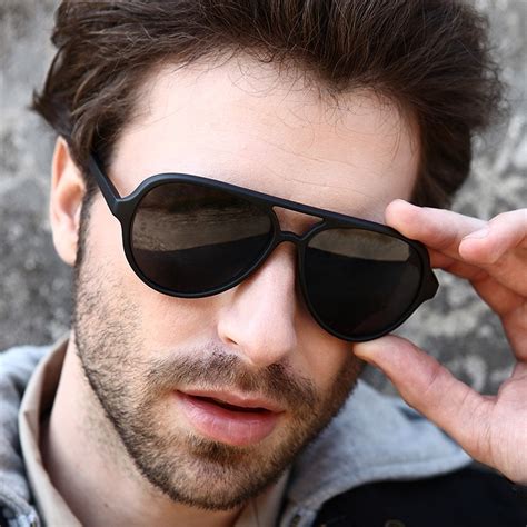 Eyefit Black Aviator Sunglasses Men Brand Designer Shades Original Driving Sun Glasses For Men