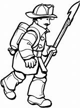 Firefighter Coloring Pages Printable Kids sketch template