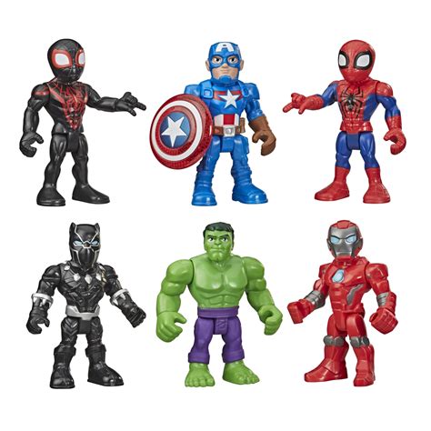 Playskool Heroes Marvel Super Hero Adventures Figure 6 Pack Walmart