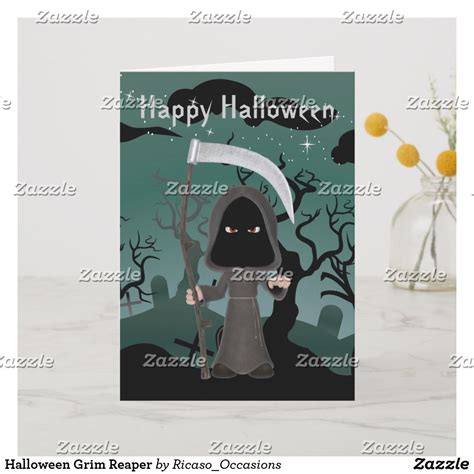 Halloween Grim Reaper Card Grim Reaper Halloween Grim