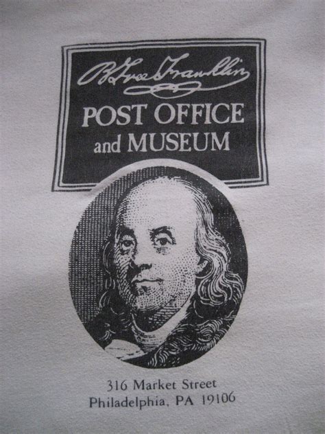 Rare Vtg Post Office Museum Benjamin Franklin Philade Gem