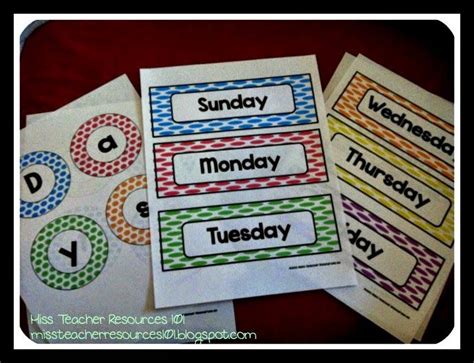 Days Of The Week Display For Calendar Polka Dots Classroom Displays