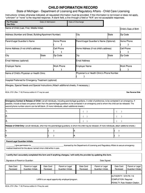2018 2022 Form Mi Bcal 3731 Fill Online Printable Fillable Blank
