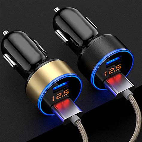 3 1a dual usb car charger universal usb car cigarette lighter phone charging with car voltage