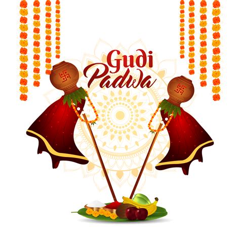 Indian Festival Happy Gudi Padwa Celebration Greeting Card 21462313 Png