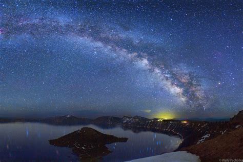 Milky Way Over Crater Lake And Lodge Wally Pacholka Photography Astropics