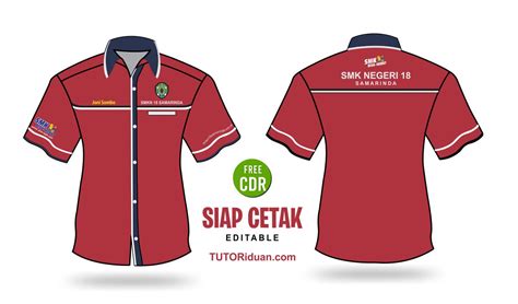 Free Desain Baju PDH PDL Pria Format CorelDraw CDR TUTORiduan