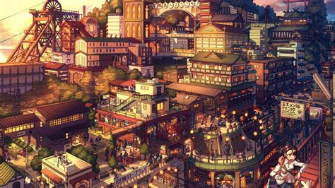 71 Japanese Animation Wallpapers On Wallpaperplay Anime City Anime