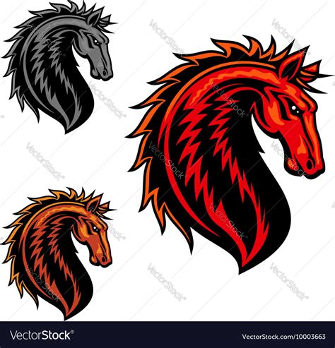 Wild Mustang Horse Cartoon Mascot Royalty Free Vector Image