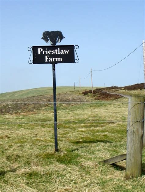 Sign For Priestlaw Farm © Maigheach Gheal Cc By Sa20 Geograph
