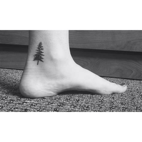 Pine Tree Ankle Tattoo Home Is Where Your Feet May Leave But Your