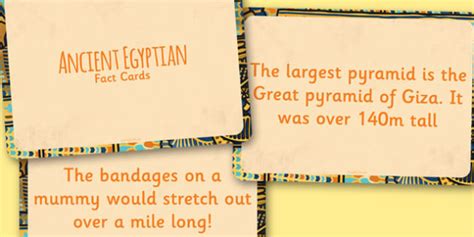 ancient egyptians display ks2 fact cards teacher made