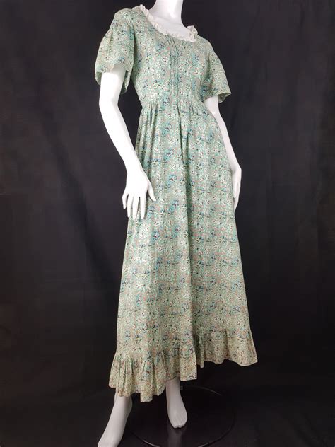 Vintage 1970s Laura Ashley Dress Made In Wales Floral Etsy