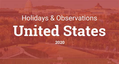 Holidays And Observances In The United States In 2020